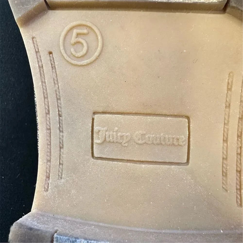 Juicy Couture Girls' Silver Glitter Hiker Ankle‎ Boots Size 5 Winter glamour